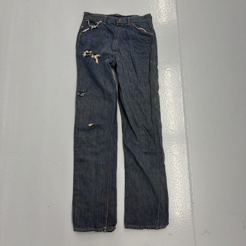 Vintage 60s Wrangler Blue Bell Dark Wash Western Jeans 27x30